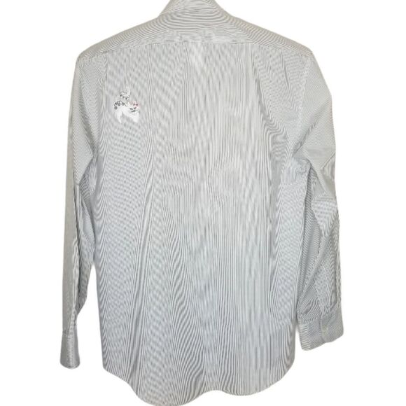 Mili Designs Embroidered Cats With Rhinestones Striped Button Up Blouse Size‎ Sm - Picture 2 of 8